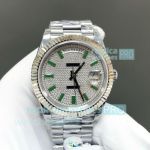 8+ Factory Swiss Copy Rolex Gain Weight Day-Date 40 Diamond Dial Stainless Steel Watch 